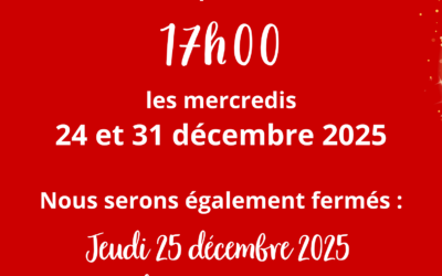 FERMETURES EXCEPTIONNELLES